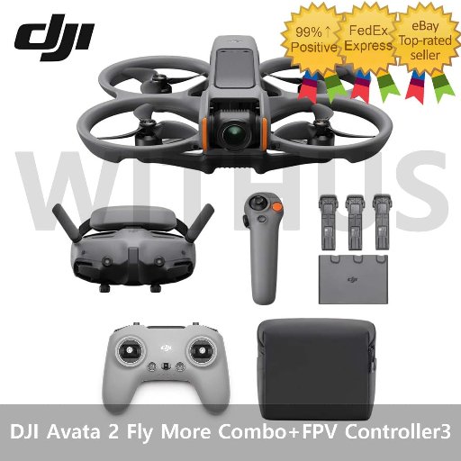 DJI Avata 2 Fly More Combo (3 Batteries) + FPV Controller 3 + Motion Controller 3 + Goggles 3
