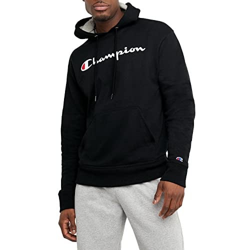 Champion Men's Pullover Graphic Fleece Black Deal