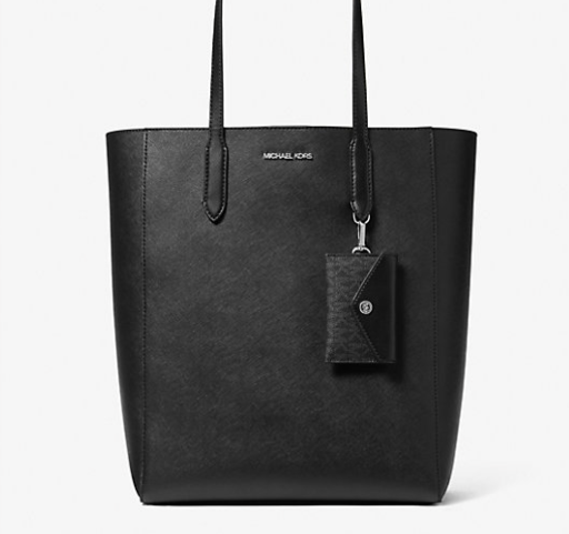 Vincent Large Saffiano Leather Tote Bag with Card Case