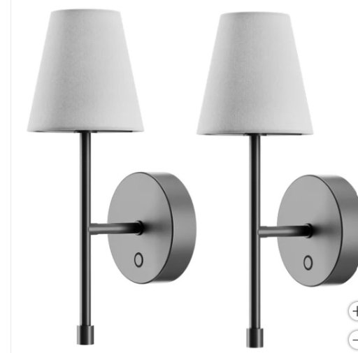 Globe Electric Wireless Rechargeable LED Integrated Wall Sconce 2-Pack