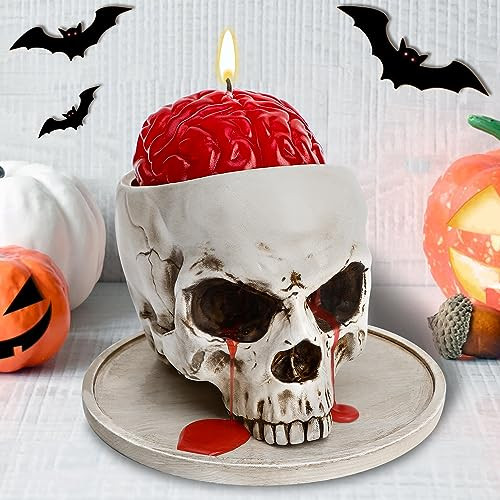 Halloween Skull Candle