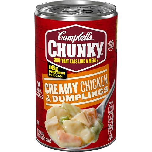 Campbell's Chunky Creamy Chicken and Dumplings Soup 18.8 Oz Can