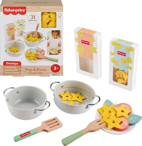 Fisher-Price Wood Pretend Cooking Set 31 Pcs.