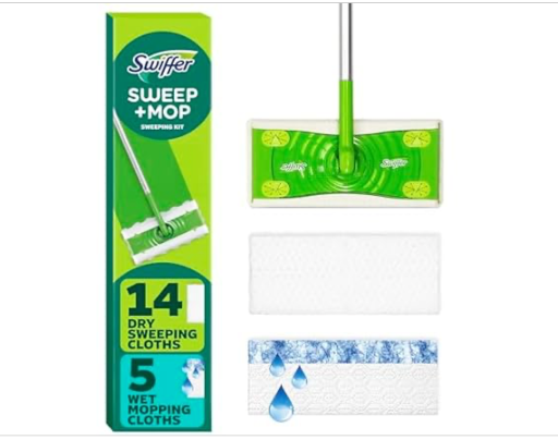 Swiffer Sweeper 2-in-1 Dry and Wet Multi Surface Floor Cleaner Starter Kits 2-Pack
