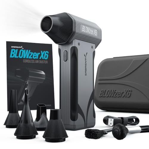 Sabrent BLOWZER X6 Cordless Air Duster with Carrying Case