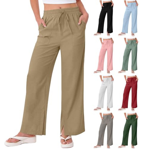 Linen Drawstring Cotton Lounge Pants