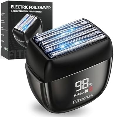 Electric Foil Shaver for Men 0.05mm Ultra-Thin Foil Head Blue