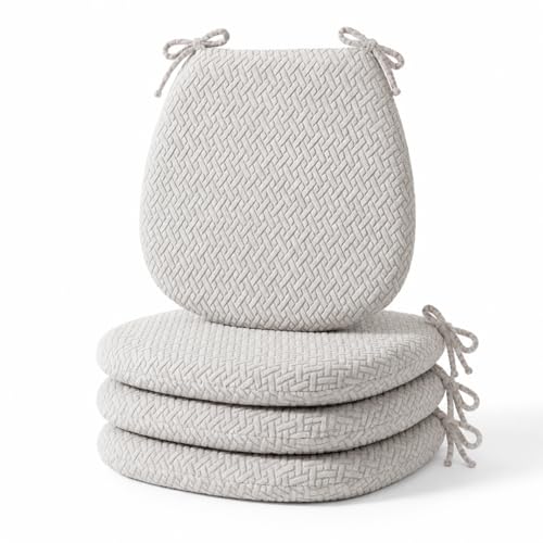 Premium Memory Foam Chair Cushions 4-Pack