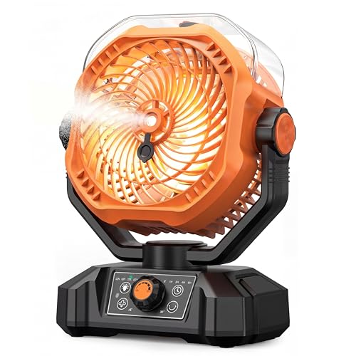 Koonie Portable Misting Camping Fan 16000mAh w 360mL Water Tank