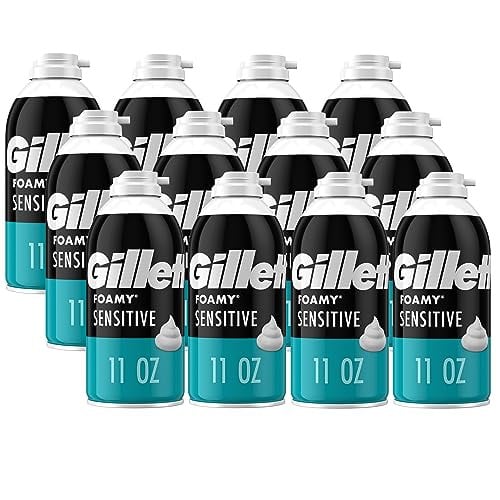 12-Pack 11-Oz Gillette Foamy Shaving Cream (Sensitive Skin) Deal