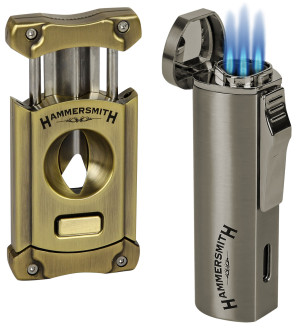 Hammersmith Triple Flame Torch Lighter w/ V-Cutter Combo Pack Deal