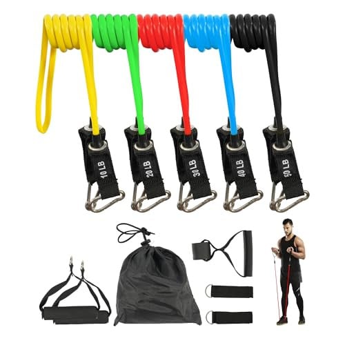 Fitvids Resistance Bands Set 150lb (10-50lbs) Deal