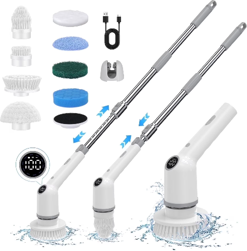 Electric Spin Scrubber 450RPM with 8 Heads