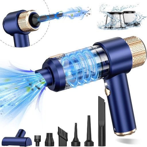 Jonyj 16000PA Handheld Vacuum Cleaner & Air Duster w/ HEPA Filter