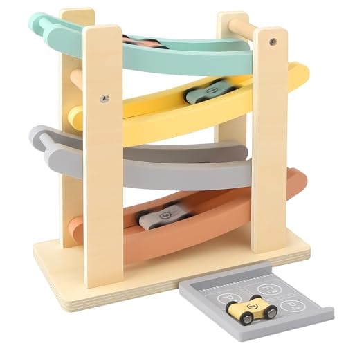 Joyreal 4 Level All-Wooden Car Ramp Toys