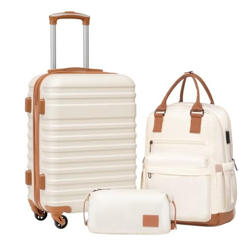 Coolife Luggage Sets Suitcase Set 3 Piece Deal