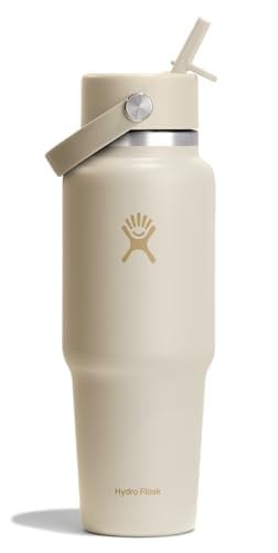 32-Oz Hydro Flask Insulated Stainless Steel Travel Water Bottle w/ Wide Straw Lid Deal