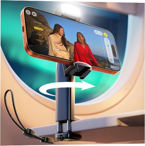 LISEN Travel Mount Phone Holder w/ LED Light Deal