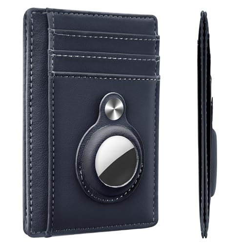 Hawanik Men's RFID Blocking Slim Minimalist Wallet w/ Airtag Holder