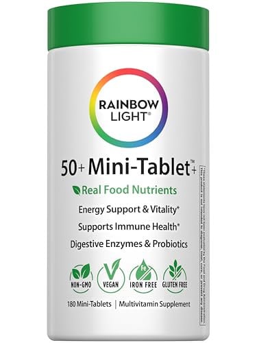 Rainbow Light 50+ Mini-Tablet Multivitamin (180 Count)