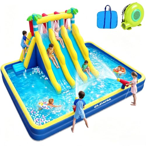 Inflatable Water Slide with 3 Long Slides Deal