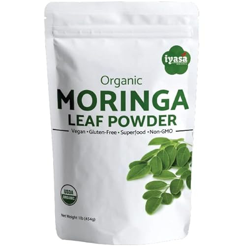 Iyasa Holistics Premium Organic Moringa Leaf Powder 16 oz