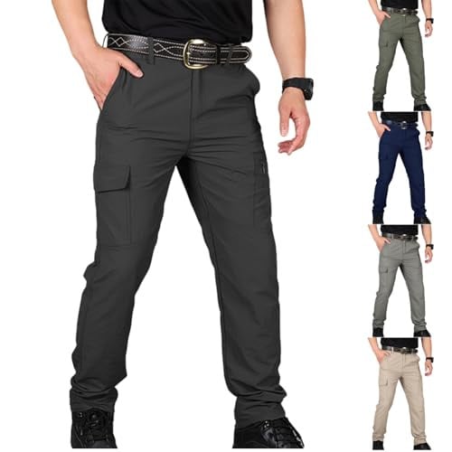 Tactical Pants for Men Lightweight Ripstop Cargo Pants Outdoor Stretch Water Resistant Hiking Joggers Deal