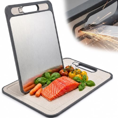 CYPHERTAN Titanium Cutting Board with Knife Sharpener Deal