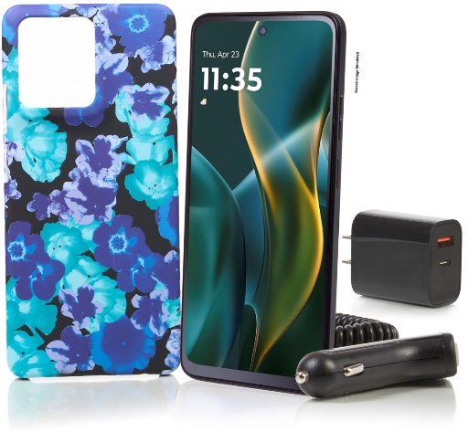 Tracfone Moto G 2025 128GB with 1500 Talk/Text/Data & Accessories