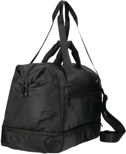 No Boundaries Women's Weekender Bag Black/Black Floral (7.75" W x 15.5" H x 8.75" D)