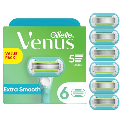 Gillette Venus Extra Smooth Womens Razor Blade Refills 12-Count (2 Packs of 6)