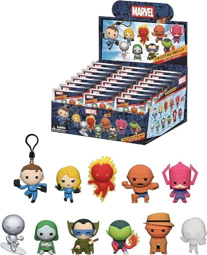 Marvel Fantastic Four Classic Series 3D Foam Bag Clip Blind Bag 24-Piece Deal