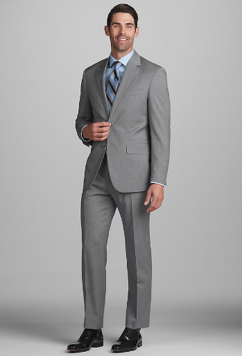 Jos. A. Bank Tailored Fit Suit Separates Solid Jacket Mid Grey
