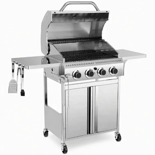 Electactic 32000 BTU Four Burner Commercial BBQ Grill Deal