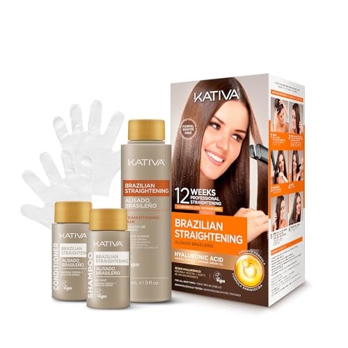 KATIVA Brazilian Keratin Treatment Kit Formaldehyde Free with Hyaluronic Acid Deal