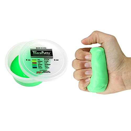 CanDo Theraputty Plus Hand Exercise Putty Green Medium 2-Oz