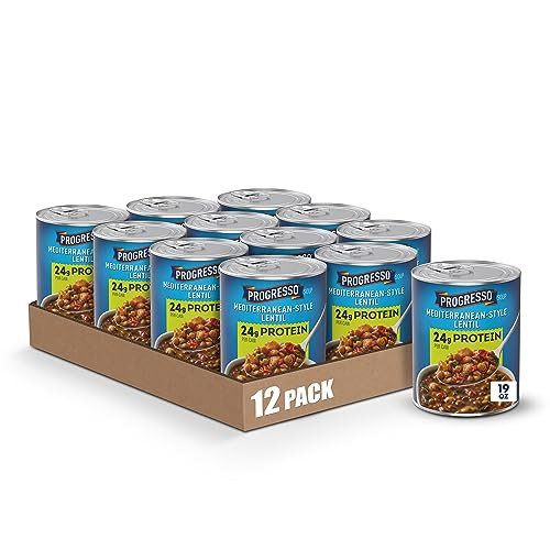 12-Pack Progresso Protein Soup Mediterranean Style Lentil