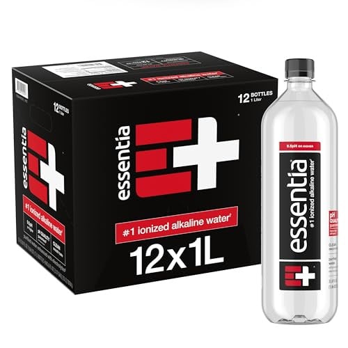 Essentia Water Bottled, Ionized Alkaline Water, 1 Liter (Pack of 12) Deal