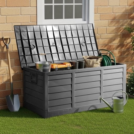 Ktaxon Collapsible Outdoor Garden Plastic Storage Deck Box 75-Gallon Deal