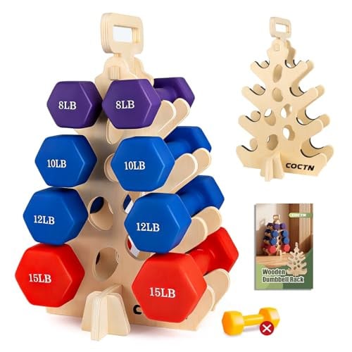 COCTN 4-Tier Wooden Dumbbell Rack Stand Deal