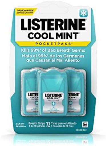 Listerine Breath Strips Cool Mint 72-Count