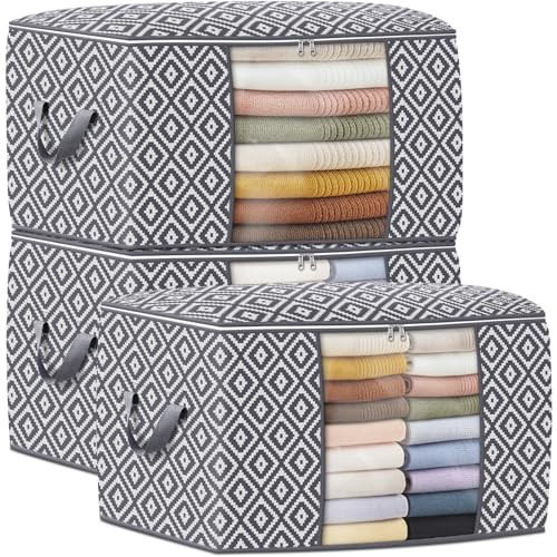 Large Clothes Storage Bins - 3 Pack