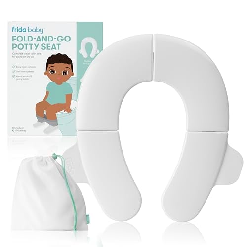 Frida Baby Fold-and-Go Portable Potty Seat for Toilet with Free Bag Deal