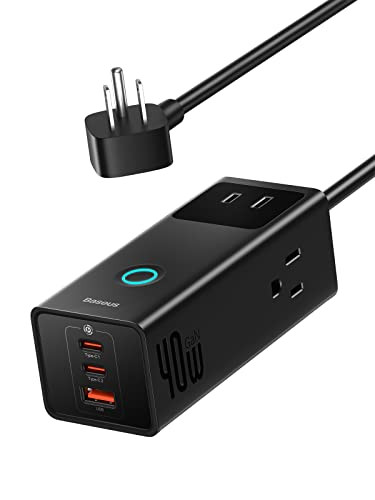 Baseus Power Strip Surge Protector 1200J PD40W USB C Charger