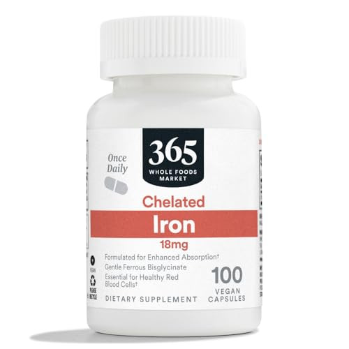 365 by Whole Foods Market Chelated Iron 18mg, 100 Count