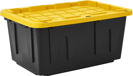 Member's Mark 27 Gallon Heavy-Duty Black and Yellow Storage Tote Deal