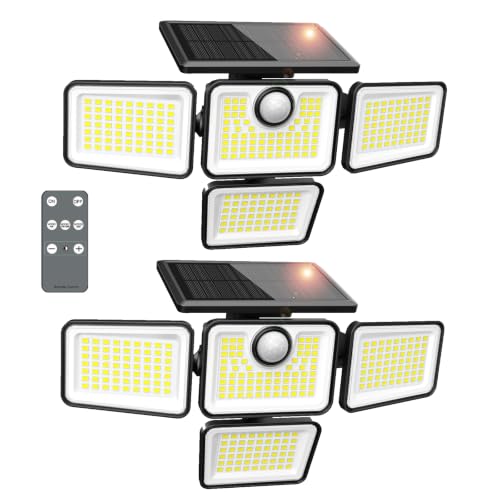 6000LM 4-Head Motion Sensor Outdoor Solar Lights (2-Pack) Deal