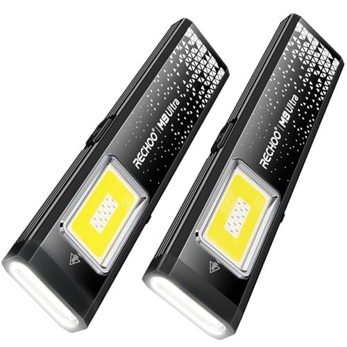 RECHOO Flat EDC Flashlight Rechargeable 2-Pack