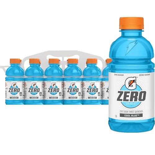 Gatorade Zero Thirst Quencher Sports Drink, Cool Blue, 12oz Bottles 12-Pack Deal