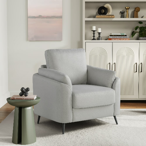 Studio Living Brooklyn Modern Accent Chair Light Gray